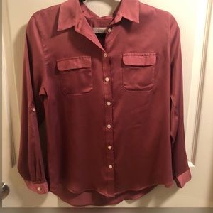 Loft rose gold blouse.